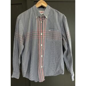 Roper Mens Large Button Down Blue Check Shirt